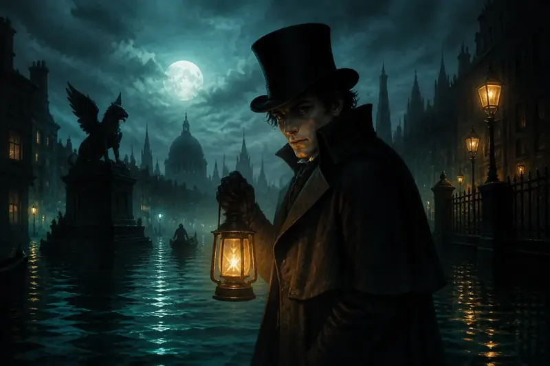Gotický průzkumník v potopeném Londýně Fallen London