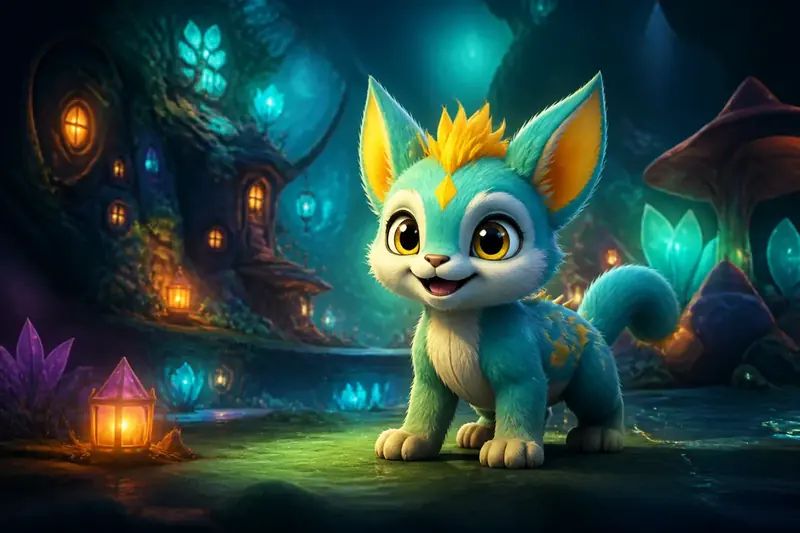 Barevný virtuální mazlíček ve fantasy světě Neopets