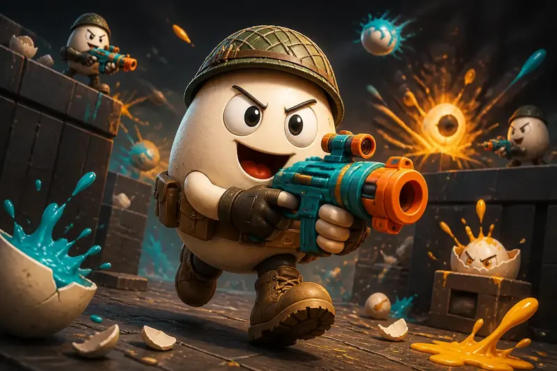 Vejcový voják ve střílečce Shell Shockers
